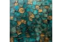 queence Acrylglasbild Mosaik in Türkis, Abstrakt, Fine Art-Print in Galeriequalität Bild 1