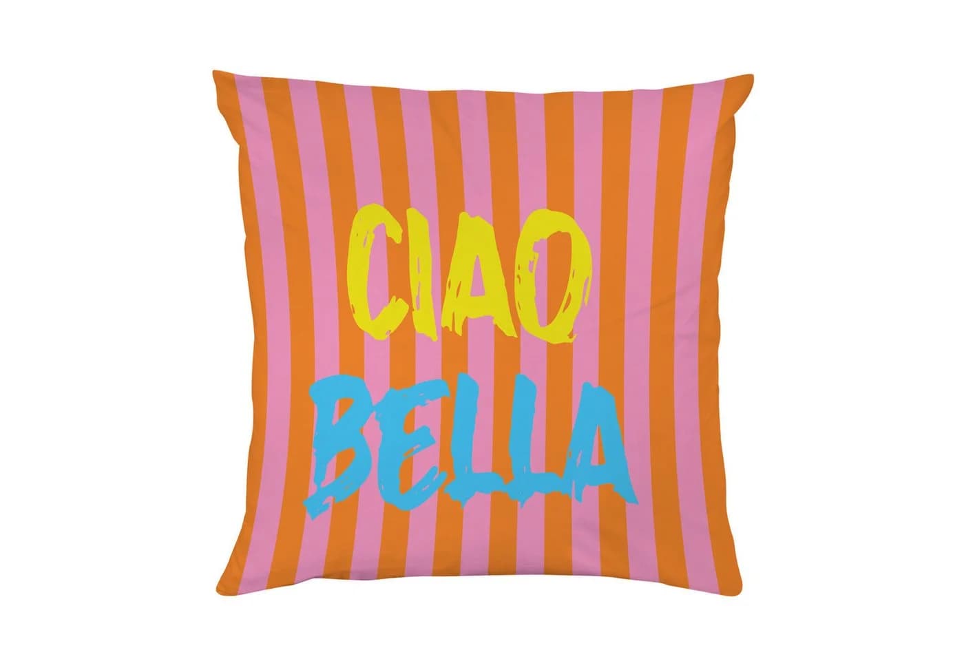 queence Dekokissen Ciao Bella gestreift, Beidseitig bedruckte Kissenhülle, 40x40 cm - Bild 2