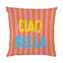 queence Dekokissen Ciao Bella gestreift, Beidseitig bedruckte Kissenhülle, 40x40 cm Bild 4