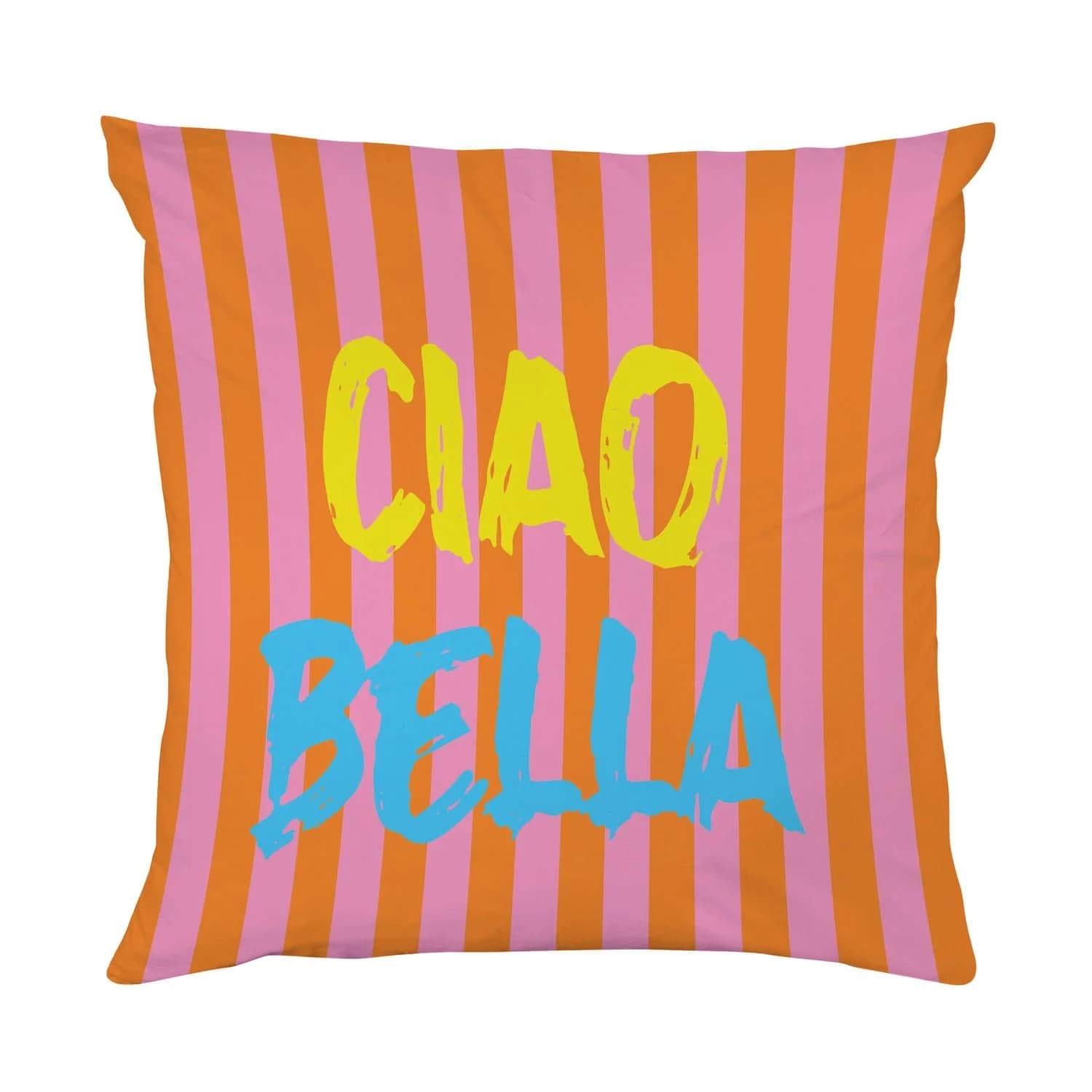 queence Dekokissen Ciao Bella gestreift, Beidseitig bedruckte Kissenhülle, 40x40 cm - Bild 4