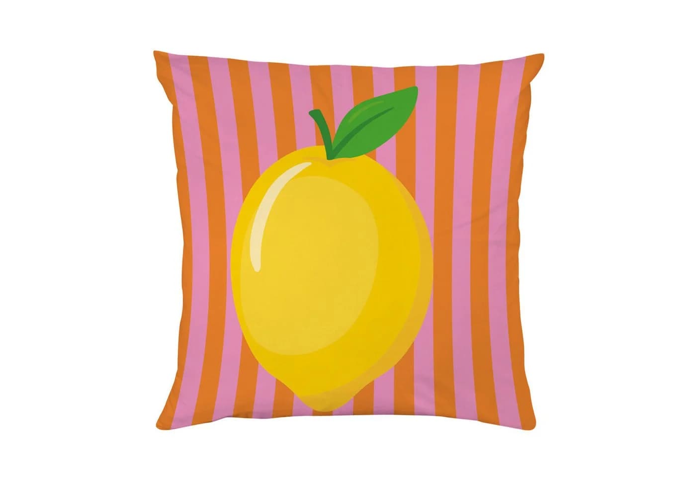 queence Dekokissen Zitrone gestreift 40x40 cm - Bild 2
