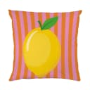 queence Dekokissen Zitrone gestreift 40x40 cm Bild 4
