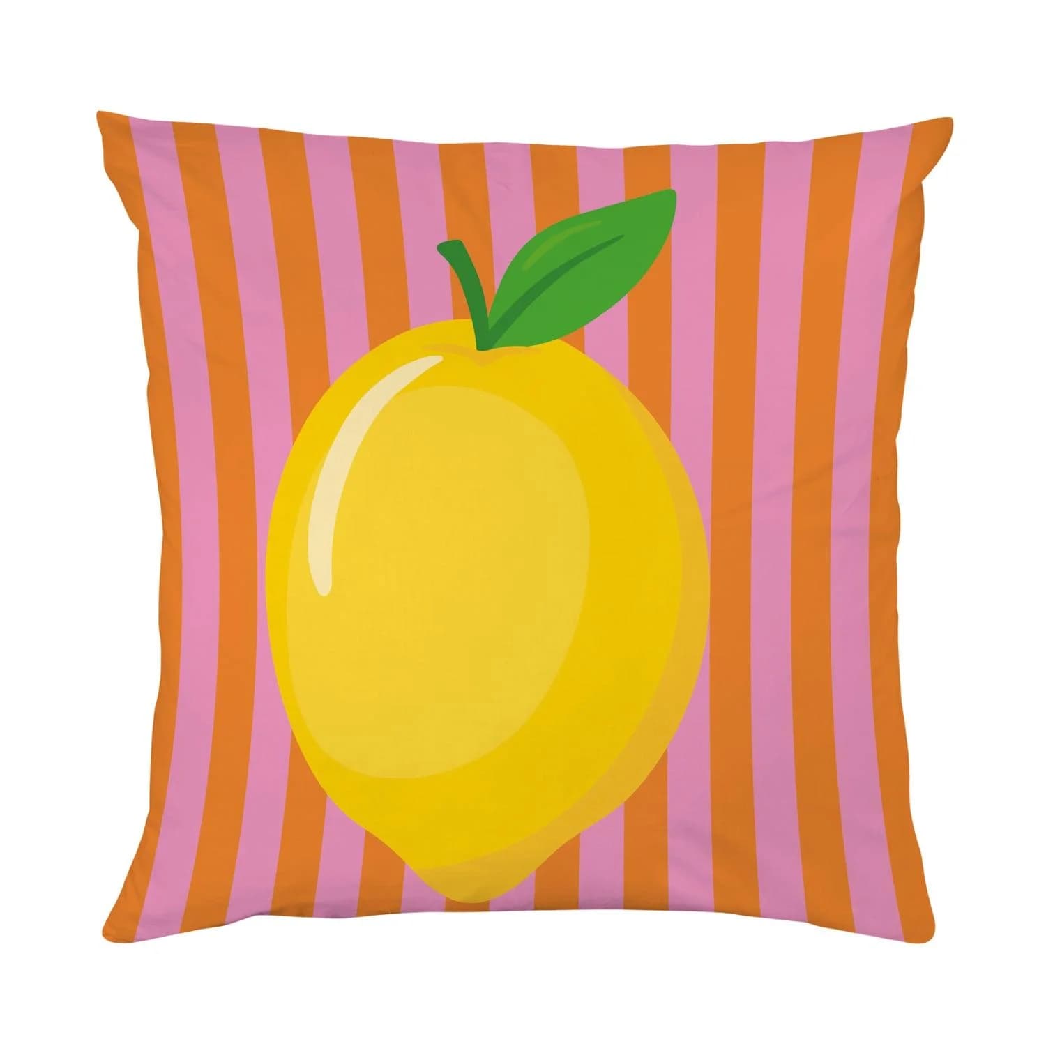 queence Dekokissen Zitrone gestreift 40x40 cm - Bild 4
