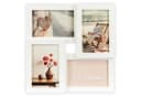 queence Bilderrahmen Collage Rahmen 3D Holz in Weiß für 4 Fotos 10x15 cm Bild 2