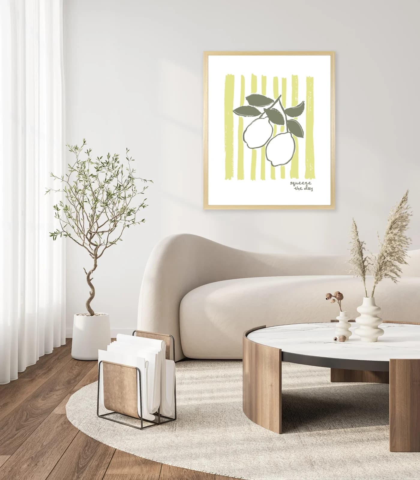 Kunstdruck S.OLIVER "Zitronen "Squeeze the day"" Beige
