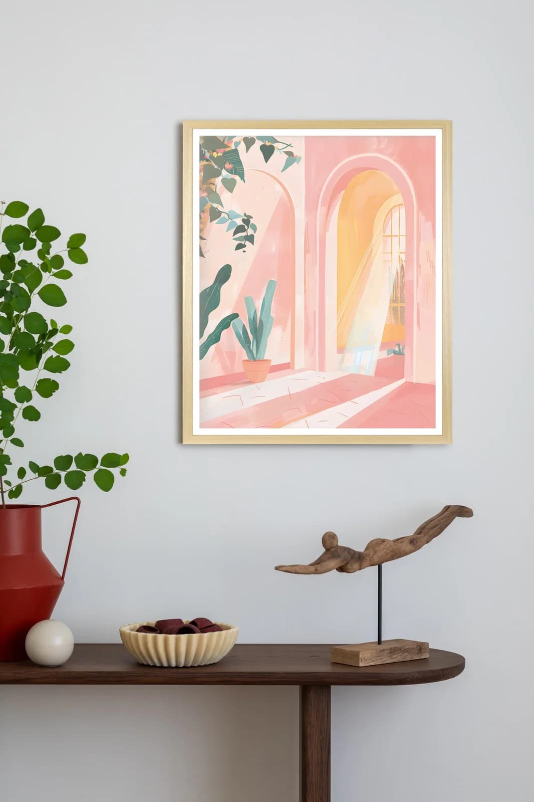 Moderner Kunstdruck auf Holz, Papier und Plexiglas
