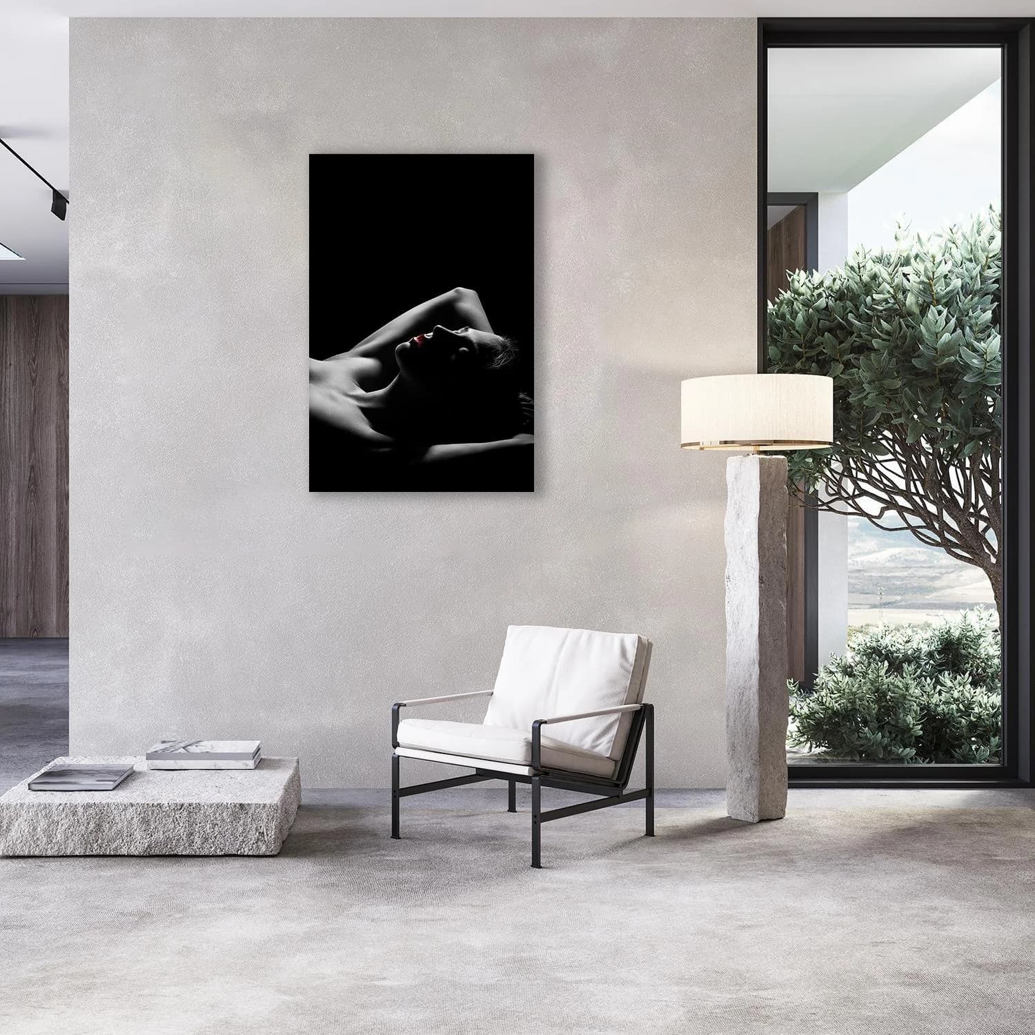 QUEENCE Wandbild Sinnliche rote Lippen 80x120 cm Erotische Fotokunst