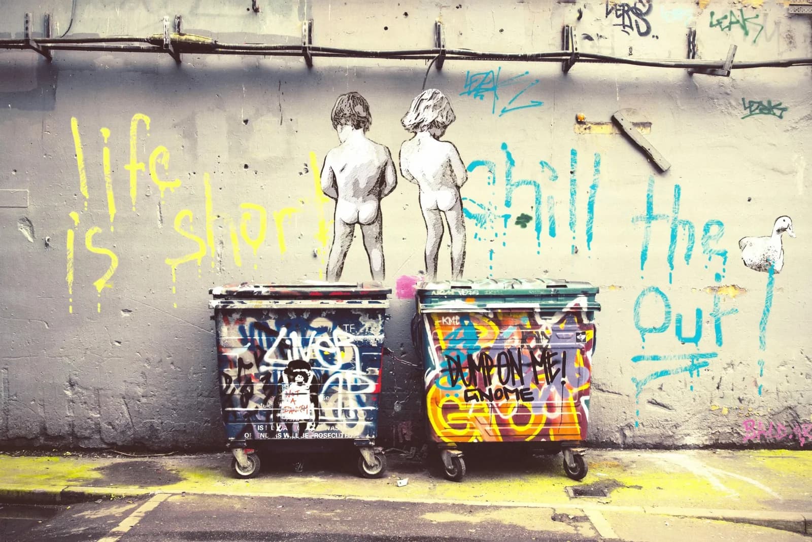 Leinwandbild Life is Short Pop-Art Leinen auf Keilrahmen
