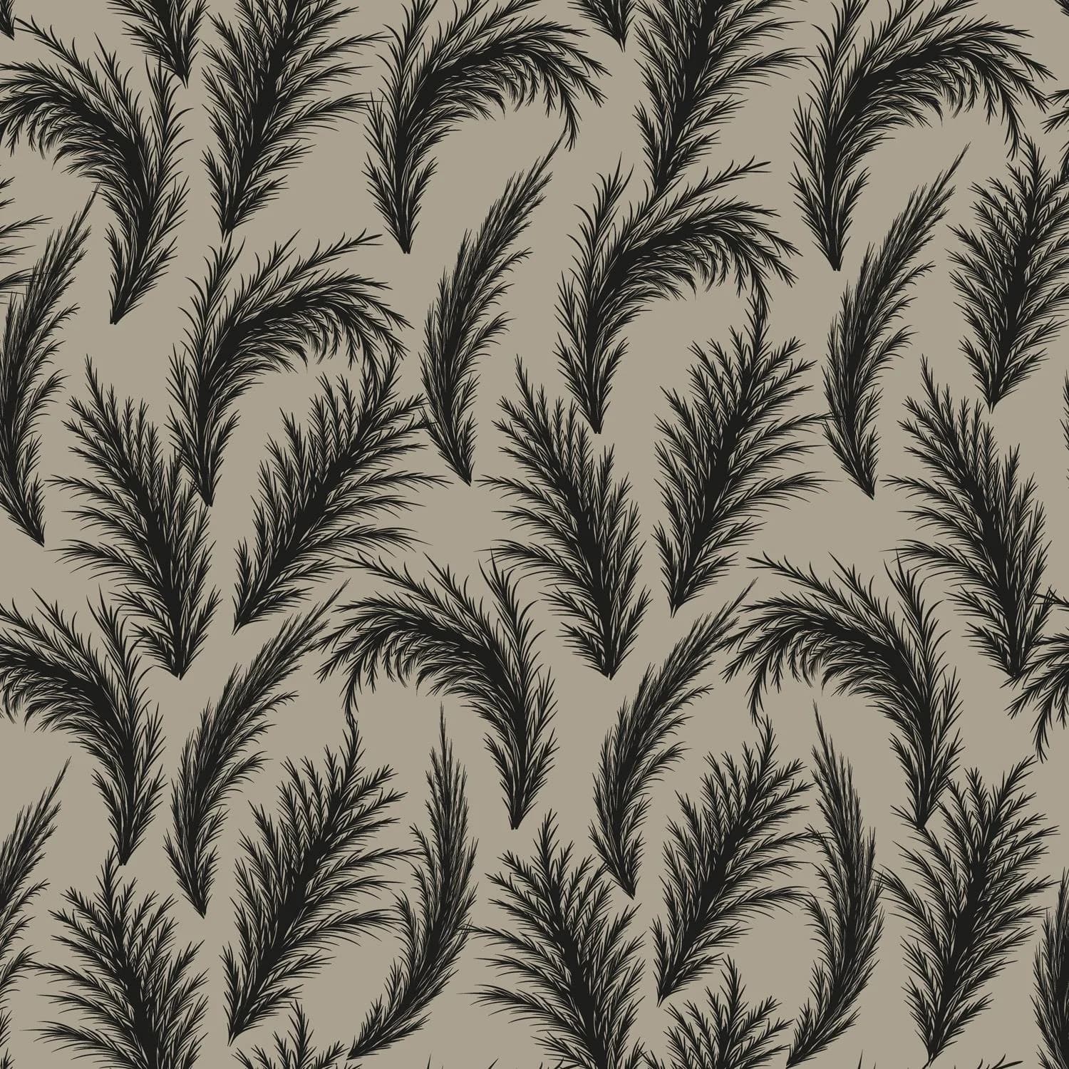 OTTO HOME Dekokissen Kissenhülle Pampasgras braun 40x40 cm