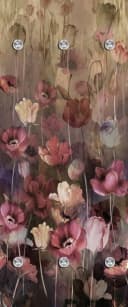 queence Wandgarderobe Blumen Bunt Acrylglas mit 6 Edelstahlhaken Bild 2