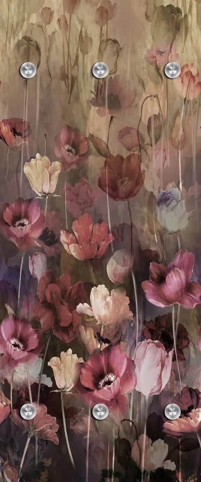 queence Wandgarderobe Blumen Bunt Acrylglas mit 6 Edelstahlhaken - Bild 2