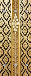 queence Wandgarderobe Thai Tempel - Gold - Acrylglas Bild 2
