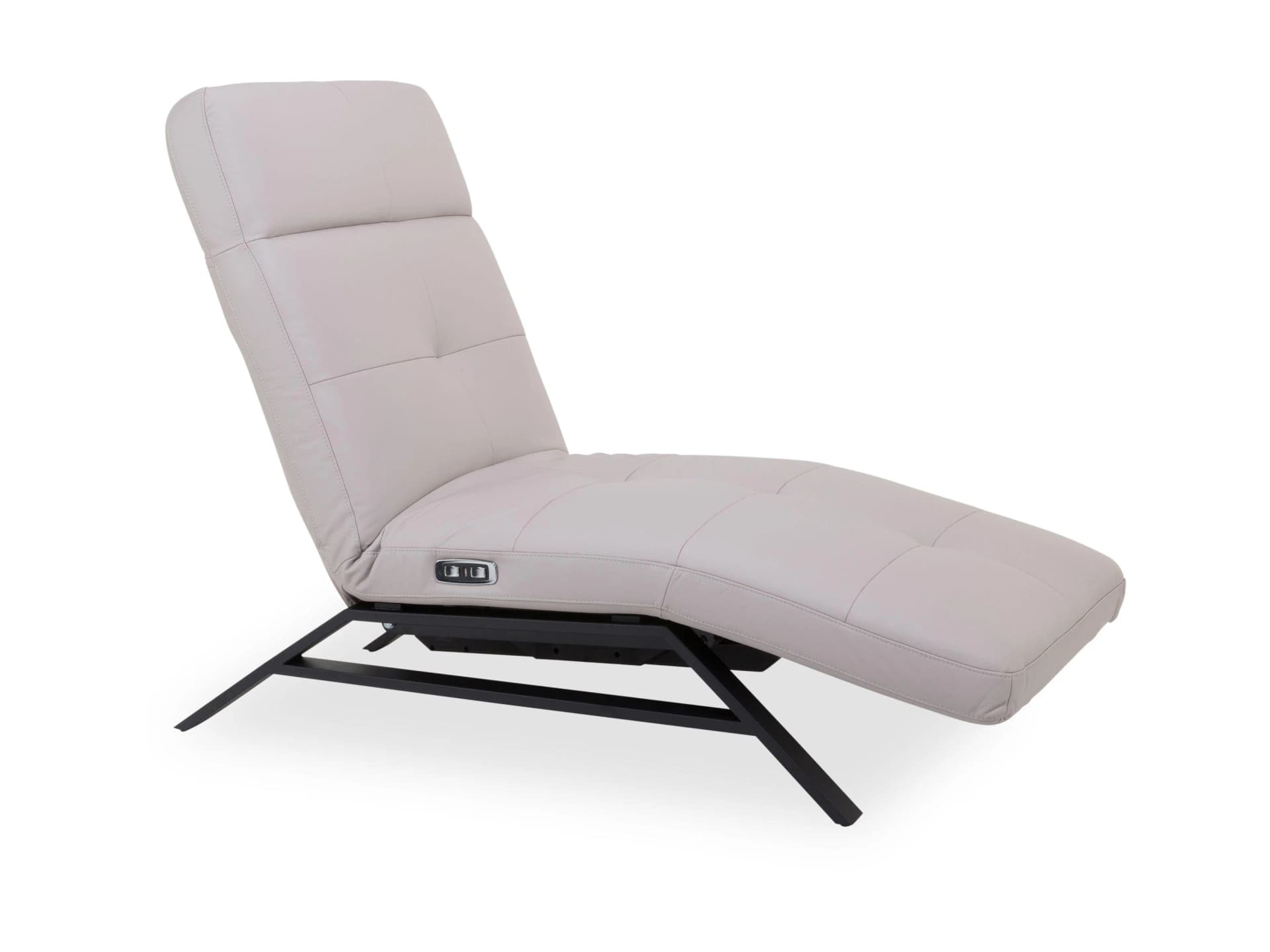 Einzelliege Christie Leder Life Line Light-Grey Motorisch Verstellbar