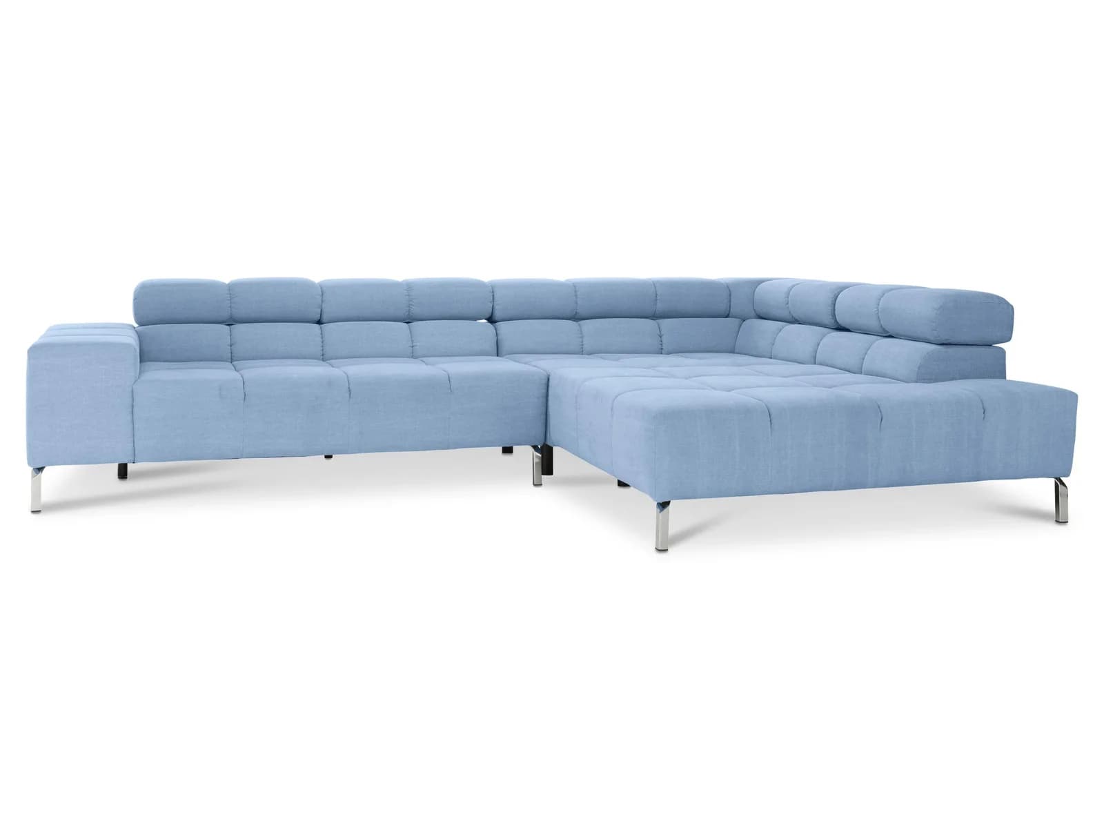 Polsterecke CATELYN von Loft mit Vintage Design und Chromfüßen