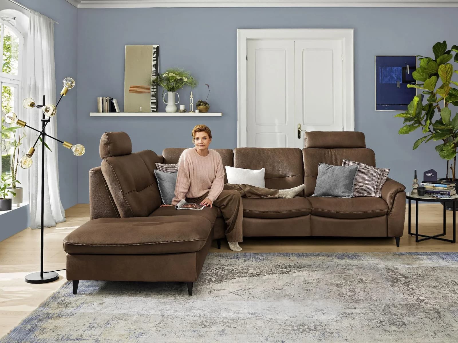 Polsterecke MONDO PAGERO Beige Stoff Deluxe