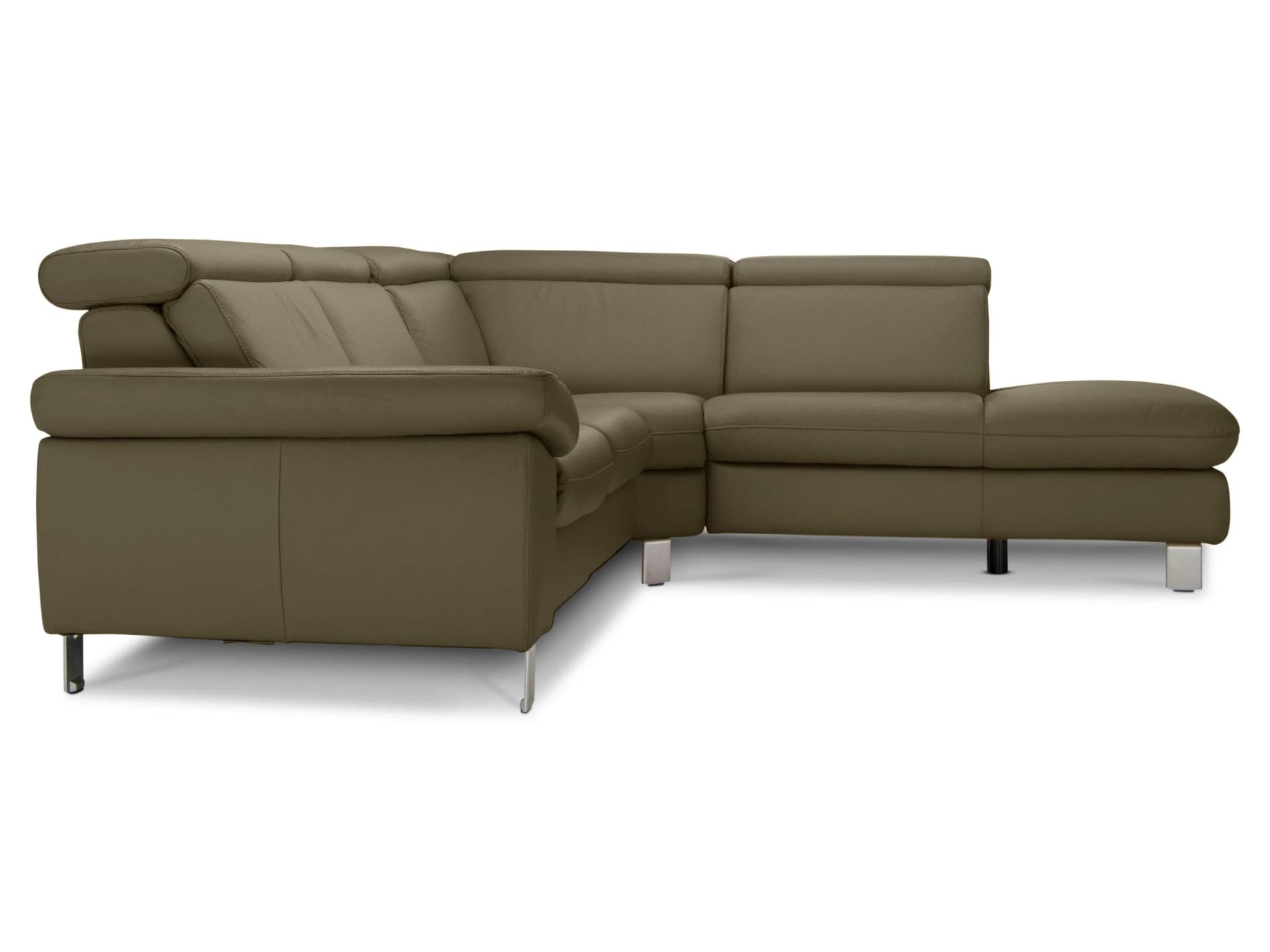 Vito Polsterecke TONGA Leder Punch Ecksofa mit Hocker