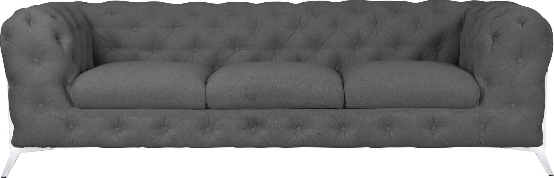 Home Affaire Chesterfield-Sofa Amaury Grau 3-Sitzer