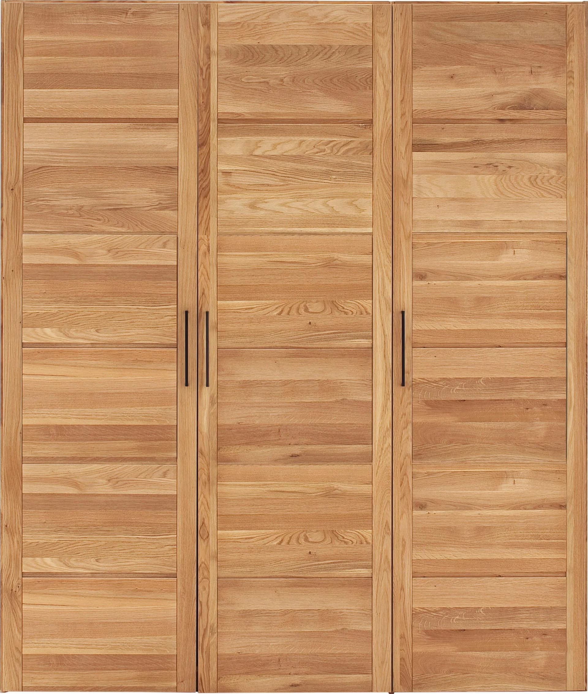 Home Affaire Kleiderschrank Chamara Massivholz Eiche Beige 3-türig