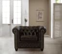 HOME AFFAIRE Chesterfield-Sessel Rysum Dunkelbraun Microfaser Lederoptik Bild 2