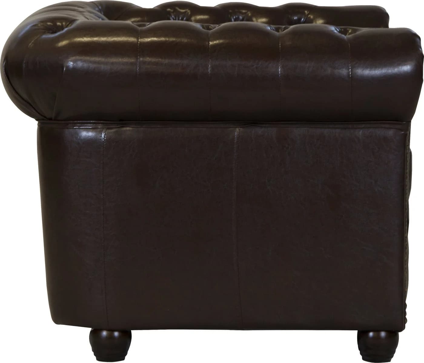 HOME AFFAIRE Chesterfield-Sessel Rysum Dunkelbraun Microfaser Lederoptik - Bild 5