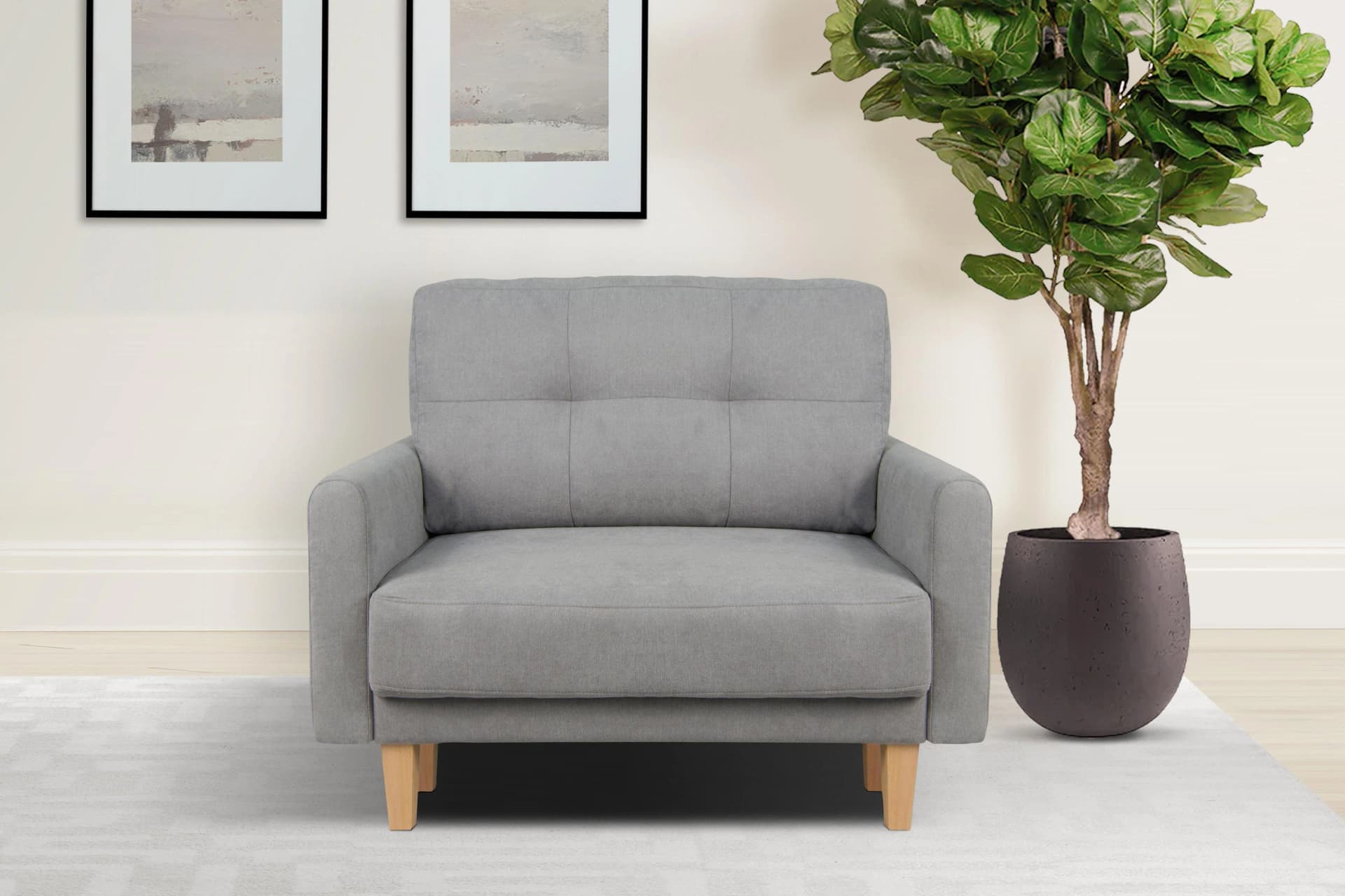 HOME AFFAIRE TRIPLO Relaxsessel Grau Luxus-Microfaser