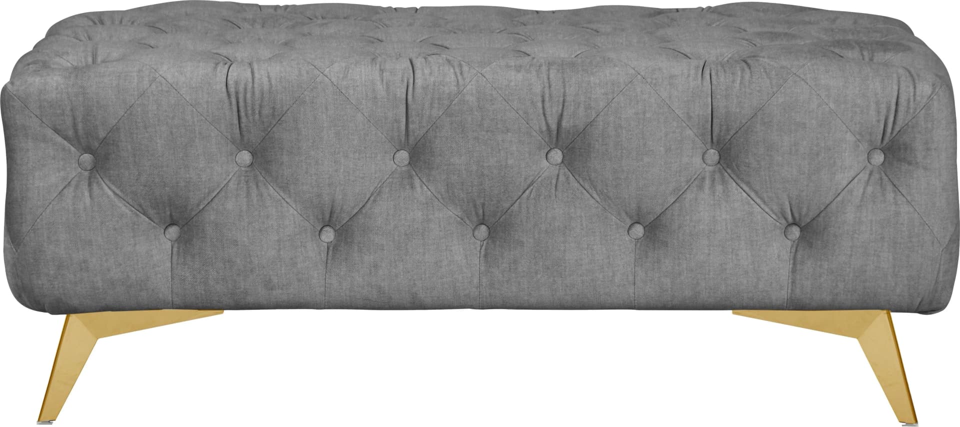 Home Affaire Polsterhocker Glynis Grau Samtoptik Chesterfield Optik