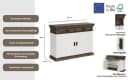 OTTO HOME Kommode Vinales Weiß/Wenge Massivholz Landhausstil Bild 3