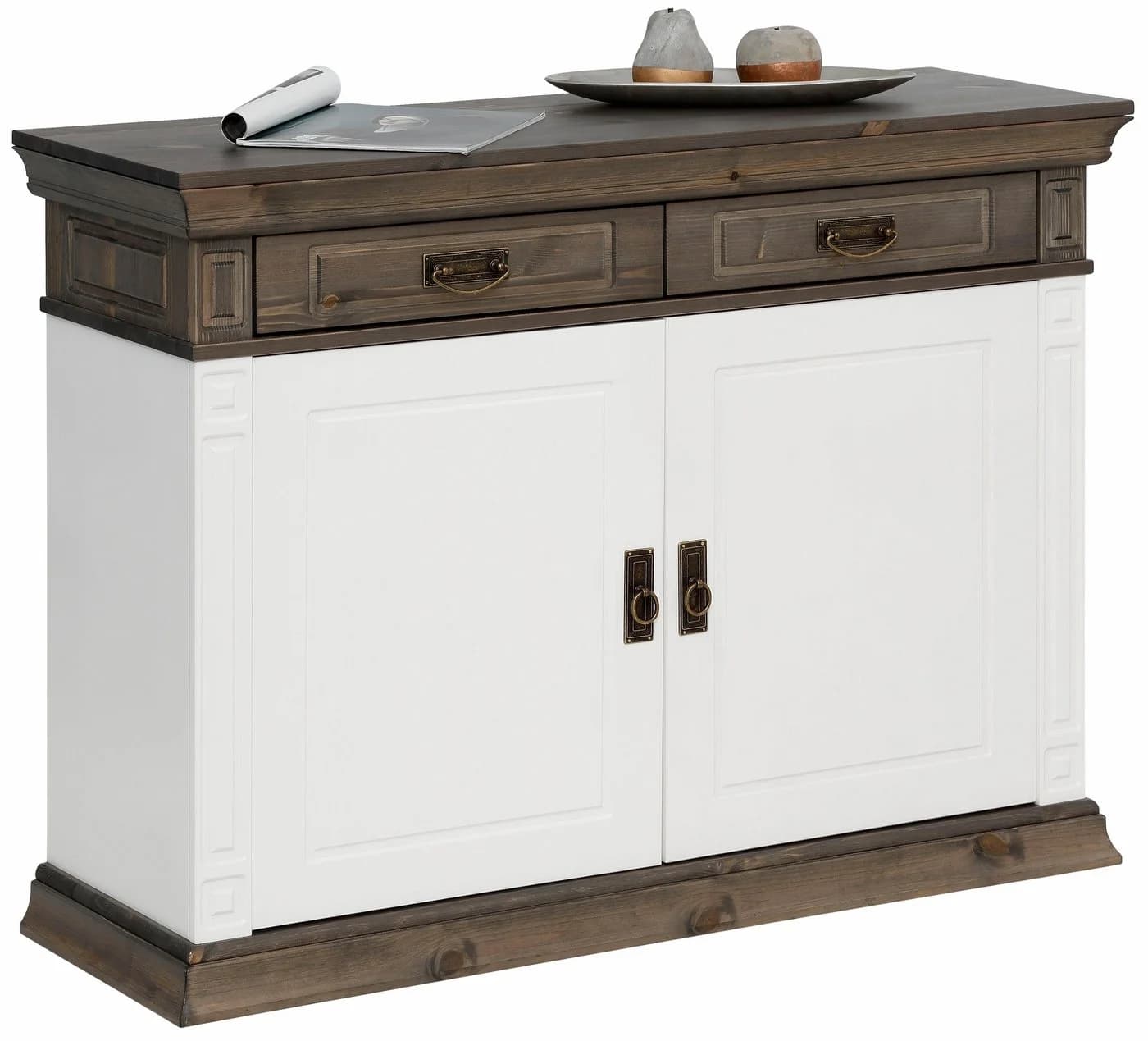 OTTO HOME Kommode Vinales Weiß/Wenge Massivholz Landhausstil - Bild 5