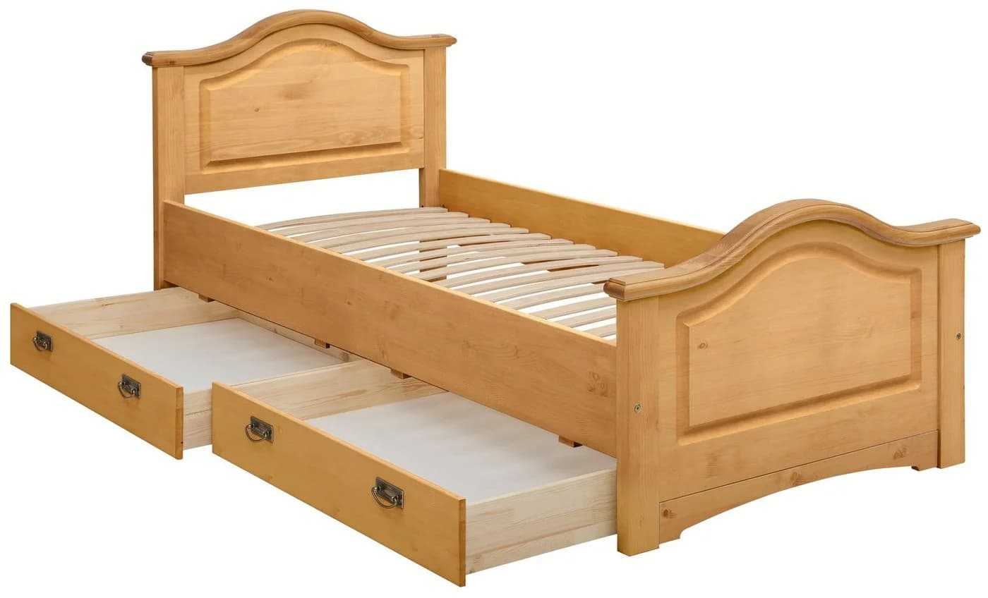 OTTO HOME Massivholzbett Konrad Beige Natur Stauraum Landhausstil - Bild 5