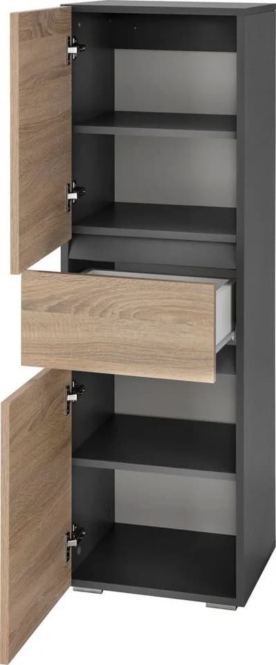 Midischrank Wisla Home affaire Anthrazit Eichefarben Sonoma - Bild 4