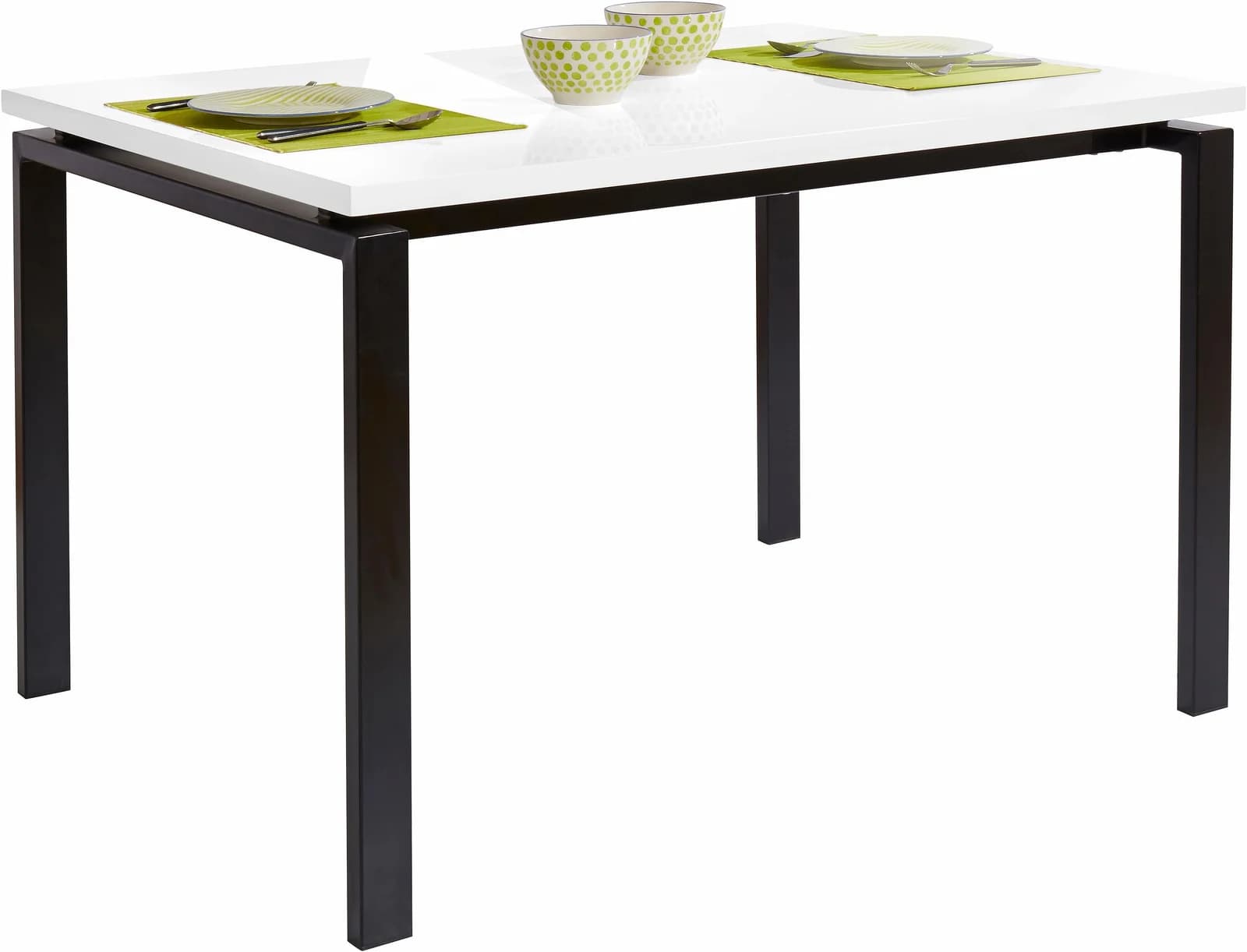 Esstisch OTTO HOME Weiß Hochglanz Schwarz Modern