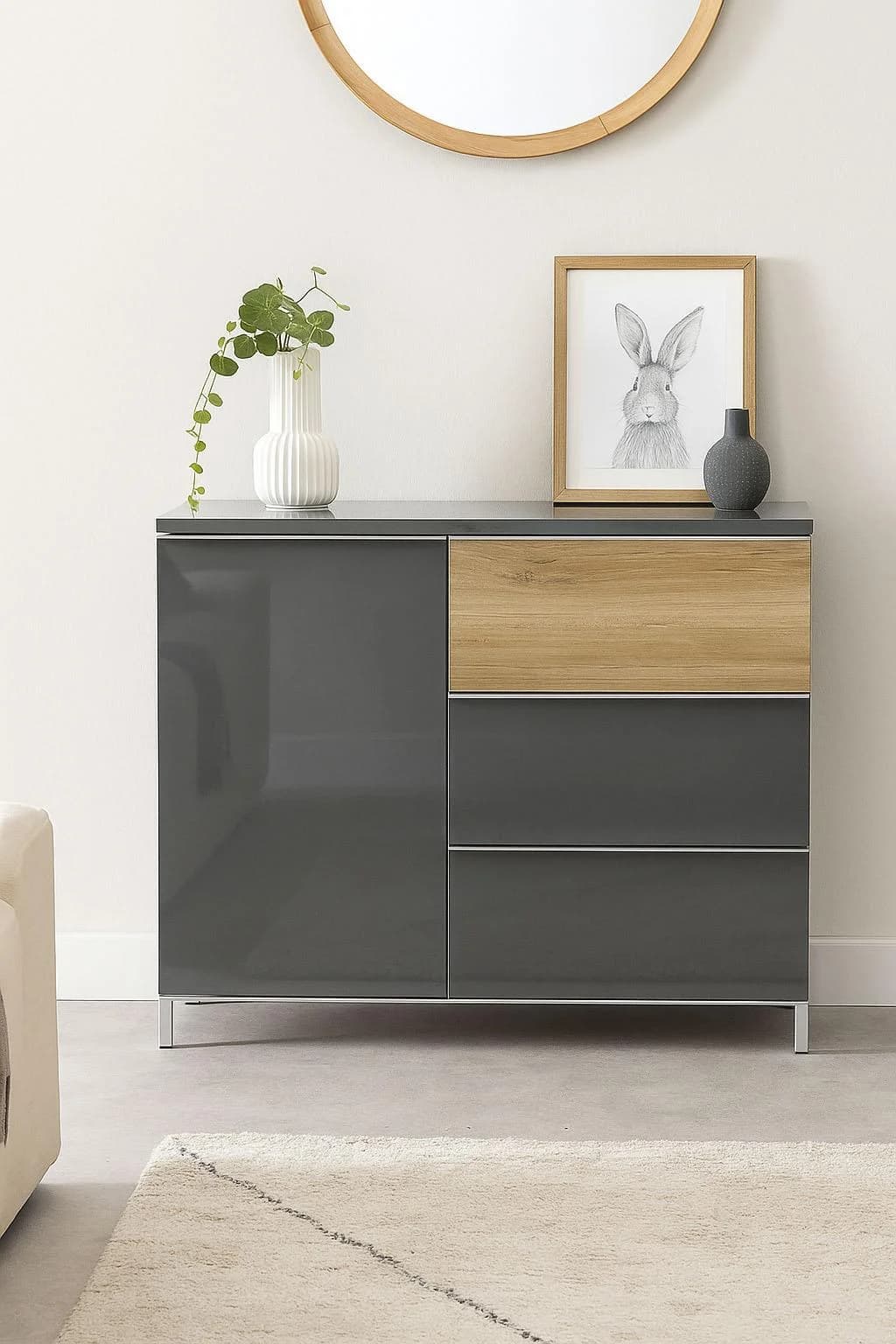 Sideboard PLACES OF STYLE Onyx Kombikommode mit Soft-Close-Funktion