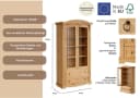 OTTO HOME Anna Glasvitrine Massivholz Kiefer Beige Bild 3