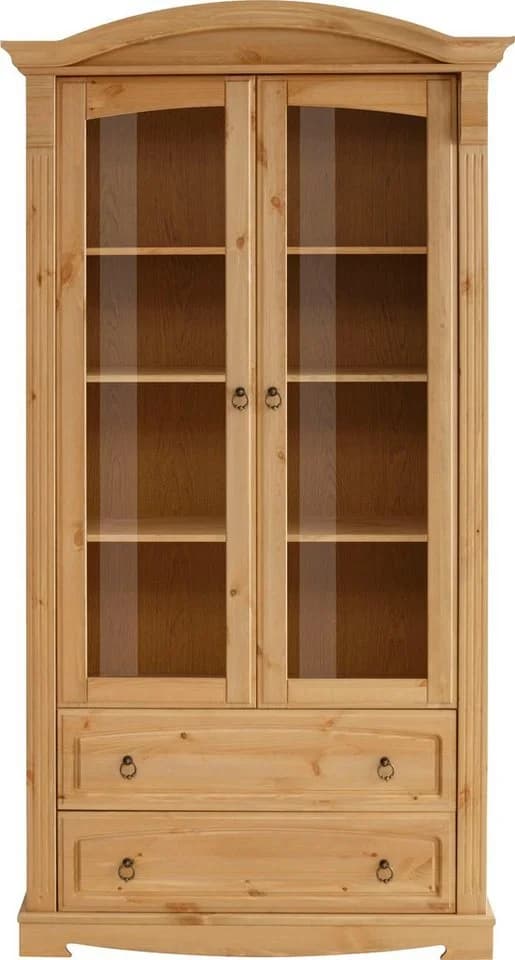 OTTO HOME Anna Glasvitrine Massivholz Kiefer Beige - Bild 4