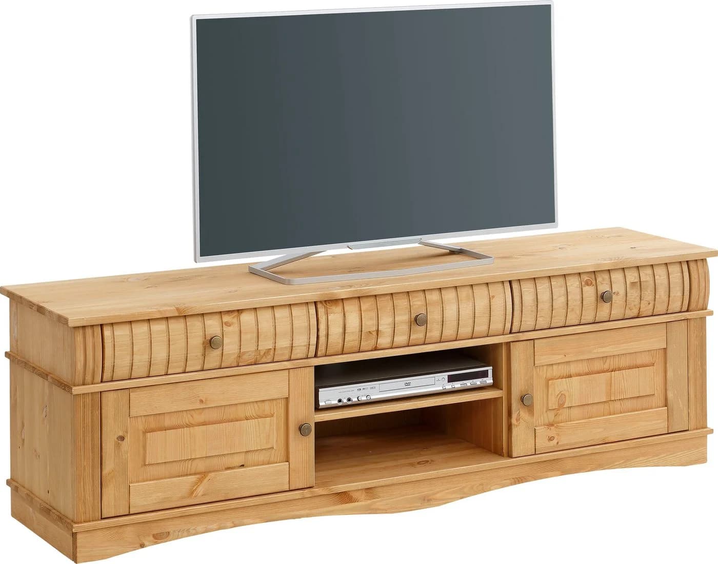 OTTO home Lowboard Teresa Massivholz Landhausstil Beige - Bild 2