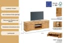 OTTO home Lowboard Teresa Massivholz Landhausstil Beige Bild 3