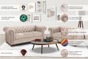 Home Affaire Chesterfield Sitzgruppe Rot 2- und 3-Sitzer Knopfheftung Bild 1