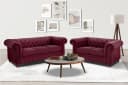 Home Affaire Chesterfield Sitzgruppe Rot 2- und 3-Sitzer Knopfheftung Bild 2