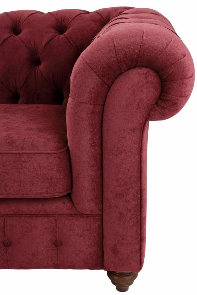 Home Affaire Chesterfield Sitzgruppe Rot 2- und 3-Sitzer Knopfheftung - Bild 3