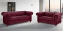 Home Affaire Chesterfield Sitzgruppe Rot 2- und 3-Sitzer Knopfheftung Bild 5