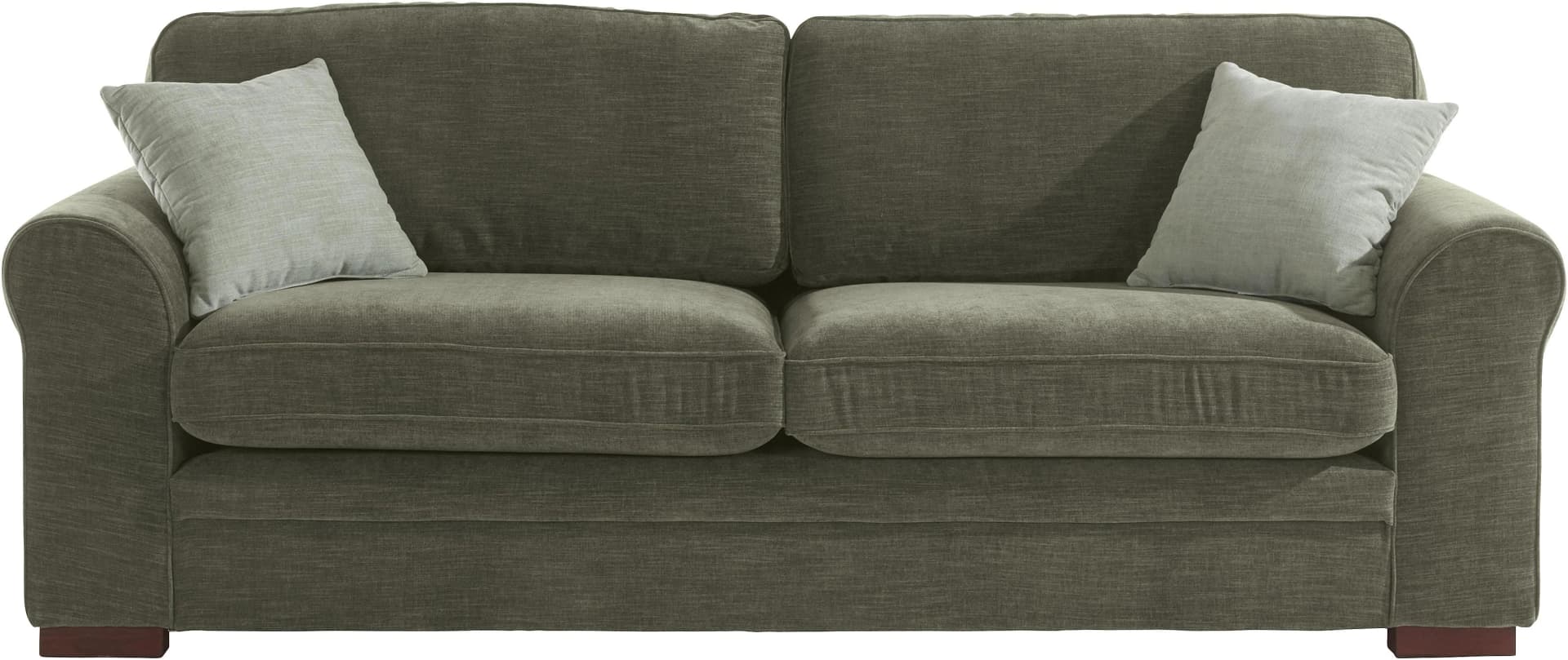 HOME AFFAIRE Broughton 3-Sitzer Sofa Grün Polyester