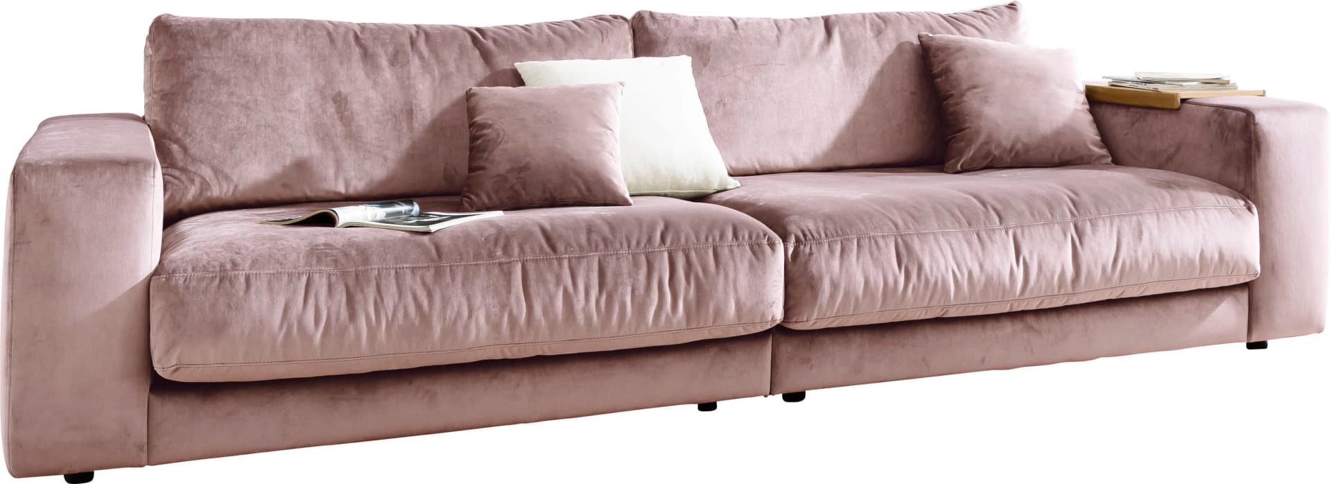 Big-Sofa 3C CANDY Enisa II Rosenholz Samtoptik