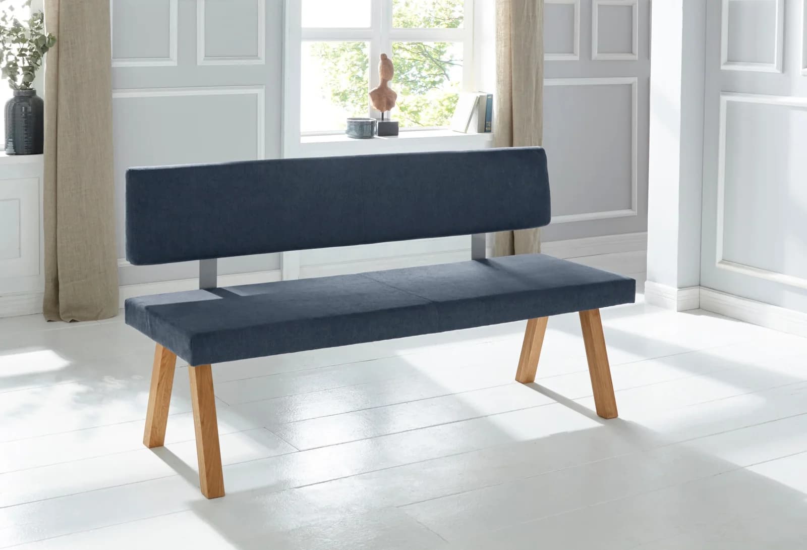 OTTO HOME Bank Mobilar Rio grau-blau mit Rückenlehne