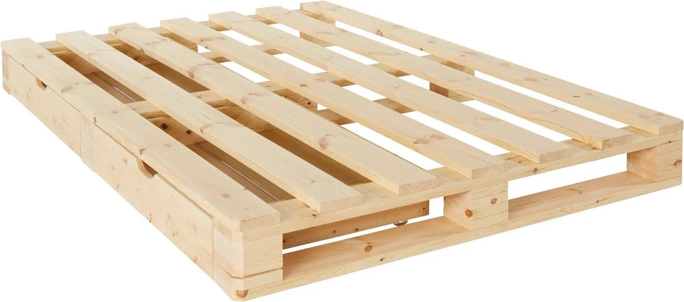 Palettenbett OTTO HOME ALASCO mit Schubladen Massivholz Natur