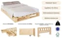 Palettenbett OTTO HOME ALASCO mit Schubladen Massivholz Natur Bild 3