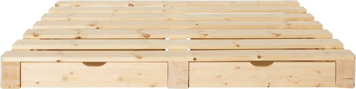 Palettenbett OTTO HOME ALASCO mit Schubladen Massivholz Natur - Bild 4