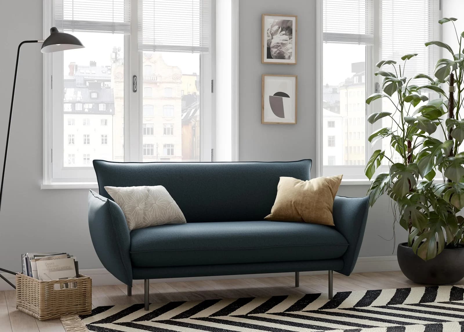 OTTO HOME 2-Sitzer Sofa Stine Blau Polyester