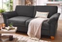 HOME AFFAIRE 3-Sitzer Sofa Borkum Anthrazit Luxus-Microfaser Bild 2