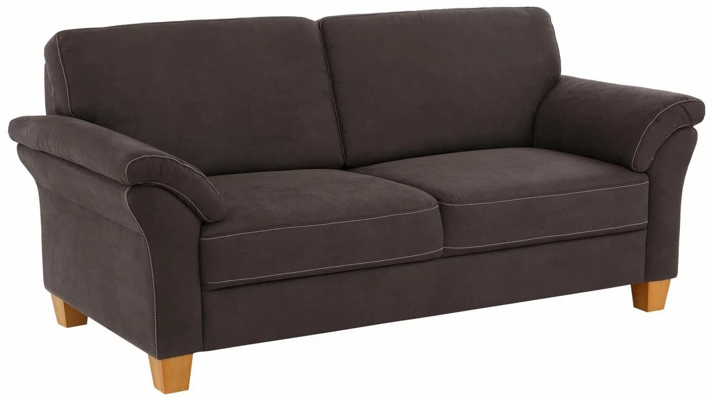 HOME AFFAIRE 3-Sitzer Sofa Borkum Anthrazit Luxus-Microfaser - Bild 3