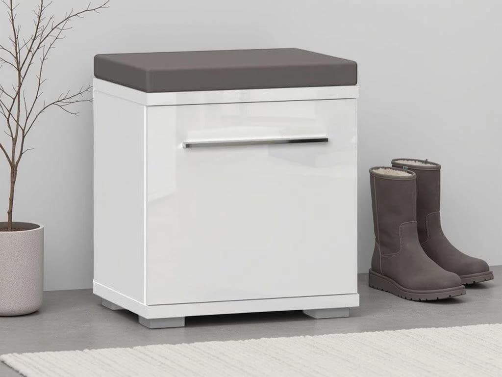 OTTO HOME Piano Schuhbank Weiß Hochglanz mit Sitzbank - Bild 4